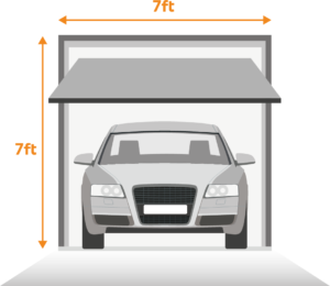 verage Single Garage Door with measurements