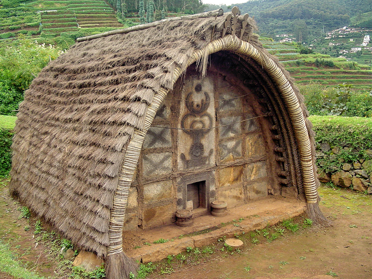 an image of traditional indian toda hut