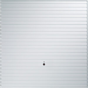 Horizontal rib detail on an up and over garage door