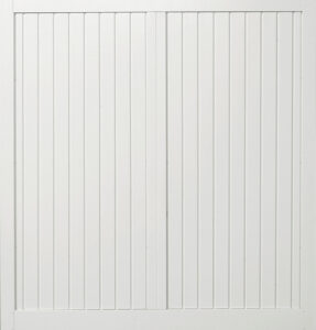 Close up detail of Novoferm up and over garage door with Berwick styling