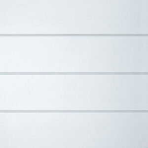 Close up detail of a wide rib design on a sectional garage door