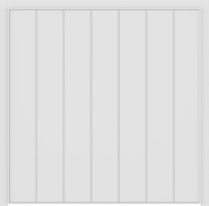 Close up detail of Novoferm up and over garage door with wide rib styling
